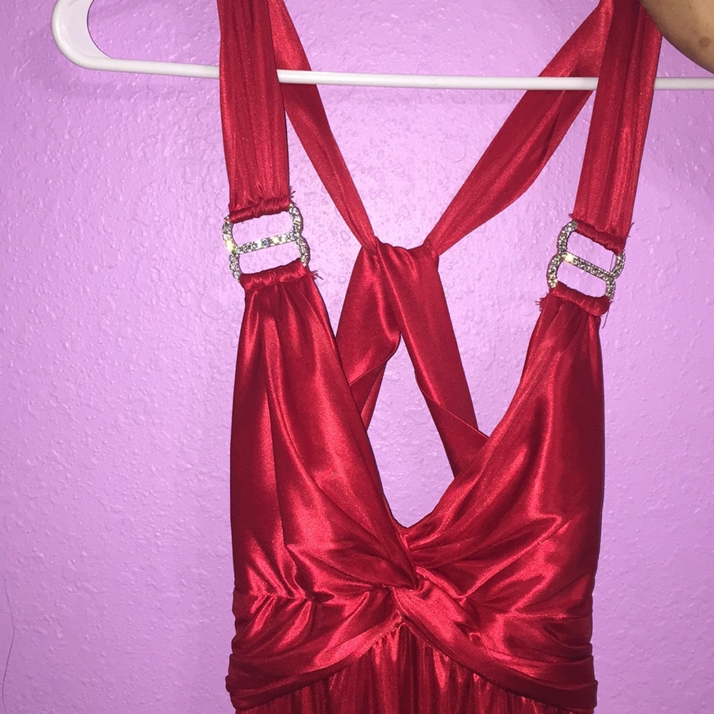 Red long gown